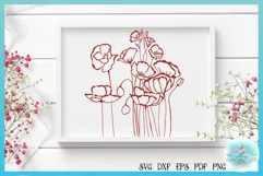 Flower SVG | Poppies SVG | Poppy Flowers SVG Product Image 1