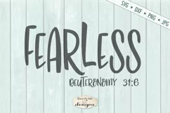 Fearless | Deuteronomy 31-6 | Faith Christian Bible SVG Product Image 2