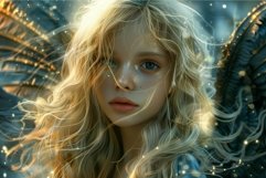 Ethereal fantasy girl with luminescent dragon Product Image 1