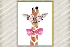 Giraffe Safari prints ,Funny animals,Giraffe with glasses Product Image 1