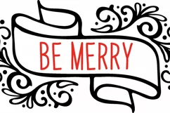 Be Merry SVG | Laser Christmas Sign Cut File Product Image 2