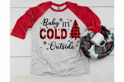 Baby It's cold Outside Svg, Buffalo plaid svg, Joy Plaid svg Product Image 2