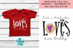 Just a girl who loves her daddy svg, valentines day svg Product Image 1