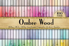 100 Ombre Wood Texture Digital Papers 12 x 12 inch Product Image 1