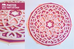 Layered 3D Love Mandala SVG Cut File (1136256) | Cut Files | Design Bundles