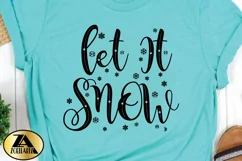 Christmas SVG PNG EPS DXF Let It Snow SVG Christmas Quotes Product Image 2