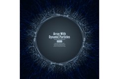 Array Vector With Splash Emitted Particles. Connection Round Product Image 1