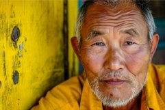 Elderly asian man with wisdom in his eyes Product Image 1
