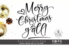 Merry Christmas Yall SVG DXF PNG EPS Product Image 1
