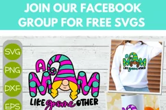 A Mom Like Gnome Other - A Mothers Day Layered Gnome SVG Product Image 2
