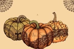 Fancy halloween clipart, halloween party png set, pumpkins Product Image 3