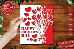 Papercut Happy Mothers Day Flower Bouquet Card Cover Product Image 4