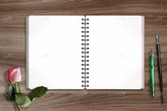 Spiral Notebook Opened Mock up. PSD & PNG Product Image 2