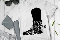 Cowboy Floral Boot SVG, Cowgirl Floral Boots SVG. Country. Product Image 4