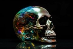 Enigmatic Surreal glass skull. Generate Ai Product Image 1