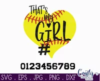 That's My Girl | Softball Svg Design Cut File Product Image 2