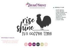 Rise and Shine It's Coffee Time SVG - Rooster Farm SVG Product Image 2