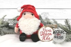 Wood Slice Ornament, Christmas, Winter, Santa Gnome Product Image 1