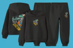 kids hoodie and JOGGER TROUSERS Mockup PSD templates Product Image 5