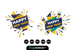 New Year Badges Product Image 1