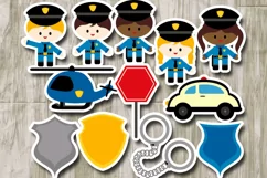 Police officer - policeman, police woman, badges graphics Product Image 2