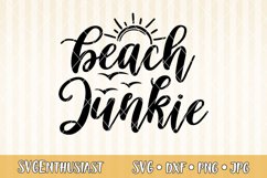 Beach junkie SVG cut file Product Image 1