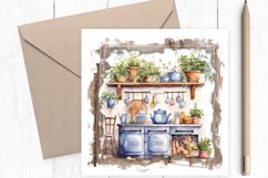 Country Kitchen Watercolor Clipart Set of 5 Product Image 4