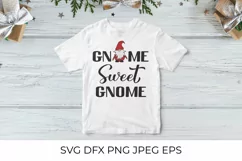 Gnome sweet gnome. Funny Gnomes quote lettering SVG cut file Product Image 2