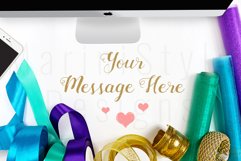 Feminine Styled Desktop Mockup, iMac Stock Photo 110 Product Image 1