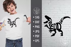 Freddie Word Art in dinosaur shape SVG Product Image 1