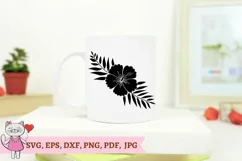 Hibiscus Silhouette Florals Svg, hand drawn Hibiscus Product Image 2