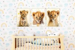 Watercolor Cub Nursery Prints, Set of 3 Prints Product Image 3