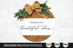 Farmhouse Sign SVG, Welcome to Our Beautiful Chaos SVG Product Image 2