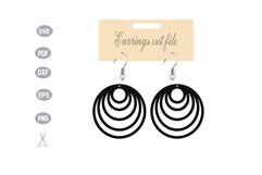 Earrings Template SVG Product Image 1