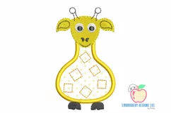 The Cartoon Of Giraffe In Yellow Applique Product Image 2