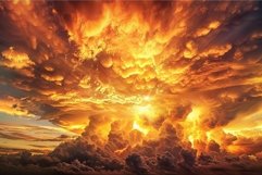 Dramatic sunset sky with flaming clouds Product Image 1