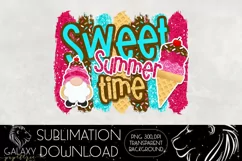 Sweet Summer Time Ice cream Sublimation Design PNG File Product Image 3