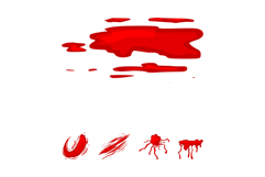 Red liquid splatters dripping creating horror effect Product Image 1