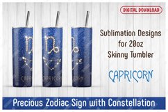 Capricorn Zodiac Sign with Constellation 20oz SKINNY TUMBLER Product Image 1