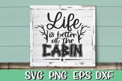 Life Is Better At The Cabin- Wood Sign - Camping LED Bucket Product Image 2
