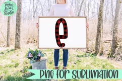 Buffalo Plaid PNG Alphabet | 26 PNGs For Sublimation Product Image 4