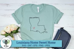 Louisiana Home Sweet Home SVG | State Pride SVG Product Image 1