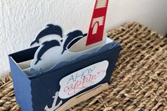 3D Nautical Card SVG | Summer SVG Box Card SVG Product Image 5