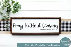 Pray without Ceasing SVG, PNG, DXF, printable Product Image 1