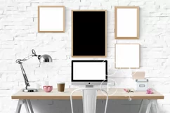 computer mockup & desk mockup bundle - Free Design of The Week Product Image 3