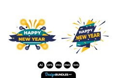 New Year Badges Product Image 1