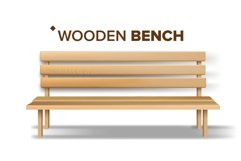 Design Classical Handicraft Wooden Bench Vector Product Image 1