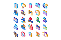 Collection of diverse isometric icons representing various c Product Image 1