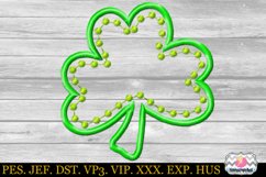 St Patricks Day Shamrock Clover Embroidery Applique Design Product Image 2