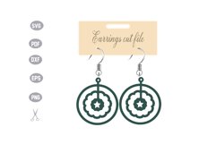 Earrings Template SVG Product Image 1